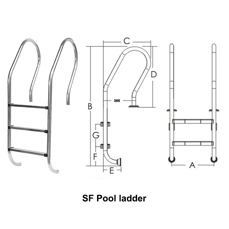 Pool ladder steps stair ladder for swimming pool