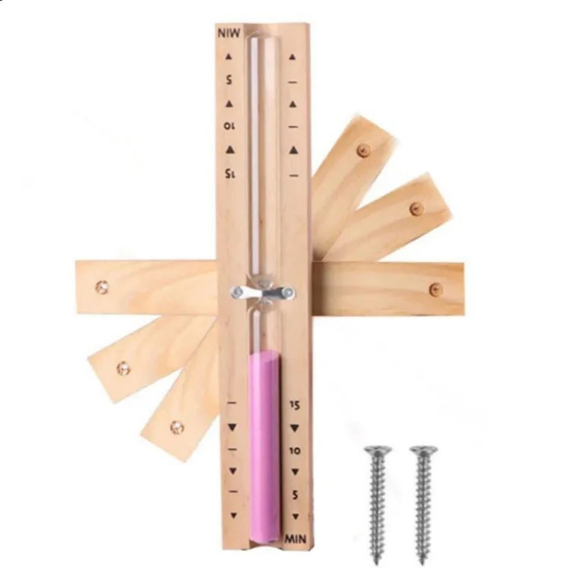 Wood Wall-mounted Sauna Hourglass Timer Portable Rotating Accurate Scaled Sandglass Home Bathroom Bath House Glass Sand Clock Nude Pink