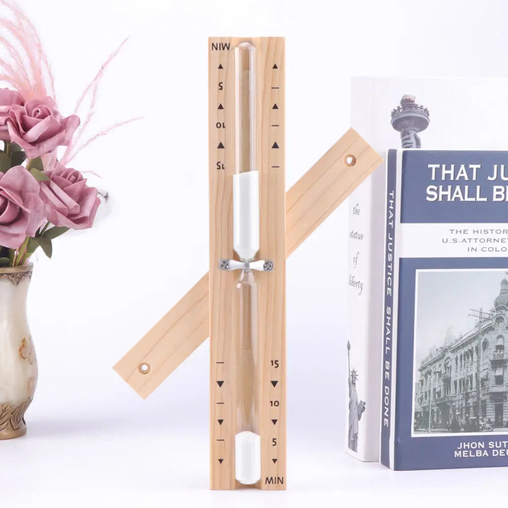 Wood Wall-mounted Sauna Hourglass Timer Portable Rotating Accurate Scaled Sandglass Home Bathroom Bath House Glass Sand Clock