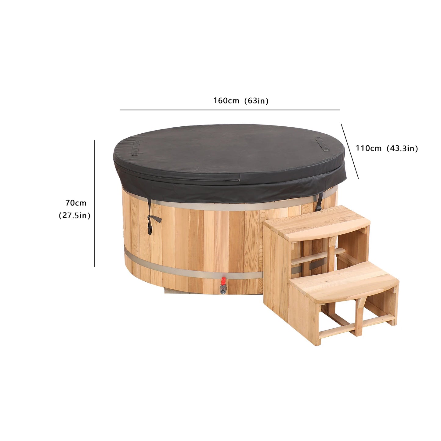 Hot Selling Luxury Cedar Ice Bath Spa Barrel