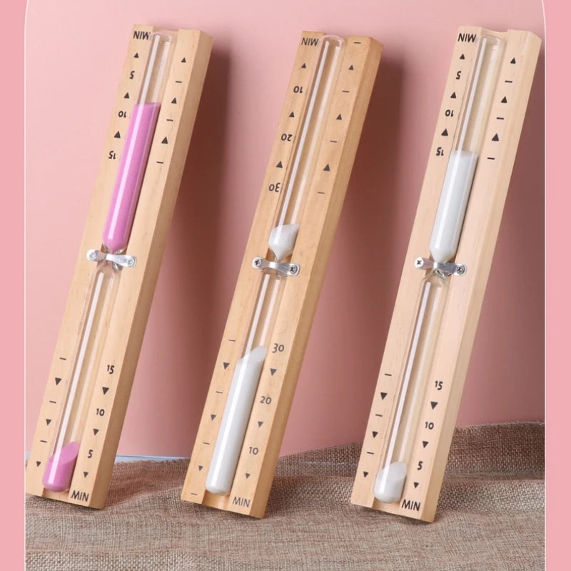 Wood Wall-mounted Sauna Hourglass Timer Portable Rotating Accurate Scaled Sandglass Home Bathroom Bath House Glass Sand Clock