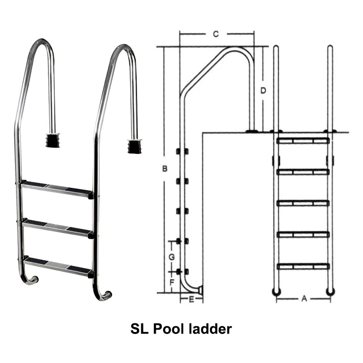 Pool ladder steps stair ladder for swimming pool