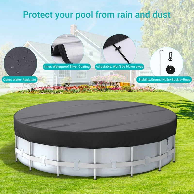 Waterproof Round Pool Cover for 12FT Pools