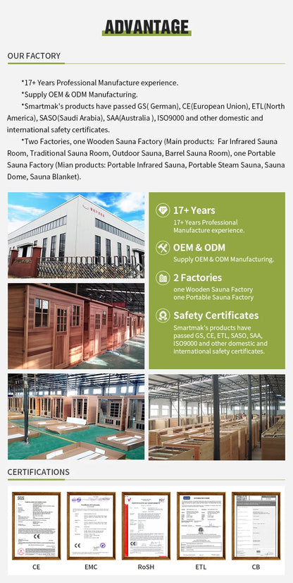 Indoor Traditional Sauna Dry Steam