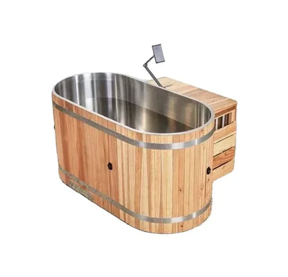 Portable Wooden Cold Plunge Tub with Chiller