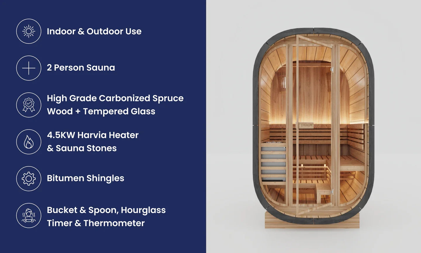 Full Glass Outdoor Cube Sauna Mini Sauna Room