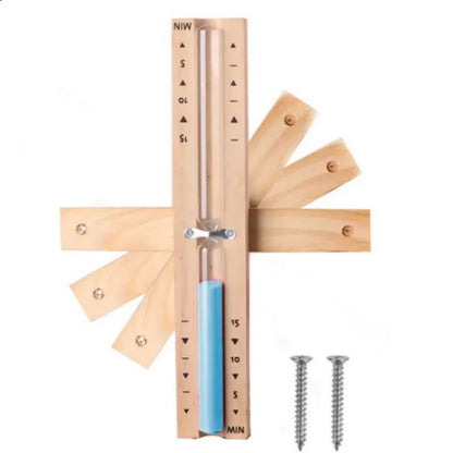 Wood Wall-mounted Sauna Hourglass Timer Portable Rotating Accurate Scaled Sandglass Home Bathroom Bath House Glass Sand Clock Navy Blue