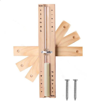Wood Wall-mounted Sauna Hourglass Timer Portable Rotating Accurate Scaled Sandglass Home Bathroom Bath House Glass Sand Clock Beige
