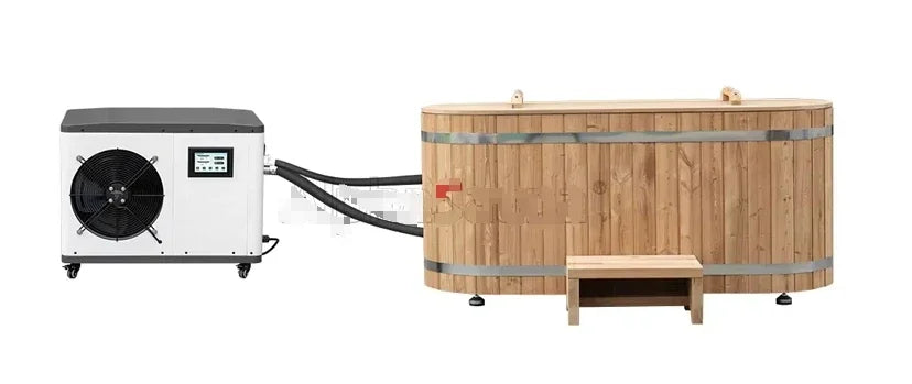 Portable Wooden Cold Plunge Tub with Chiller