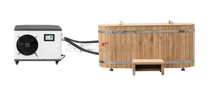 Portable Wooden Cold Plunge Tub with Chiller