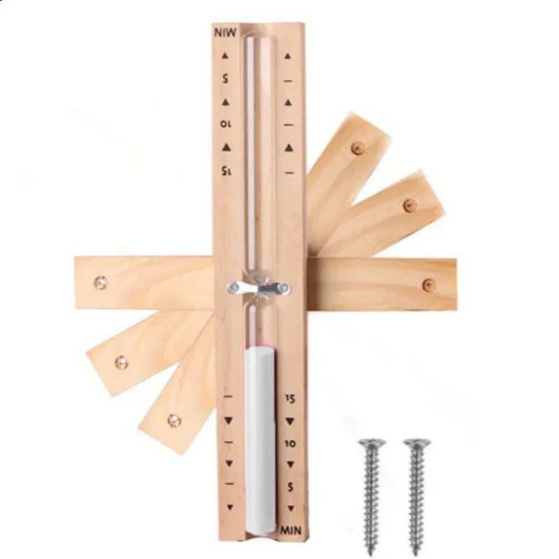 Wood Wall-mounted Sauna Hourglass Timer Portable Rotating Accurate Scaled Sandglass Home Bathroom Bath House Glass Sand Clock White