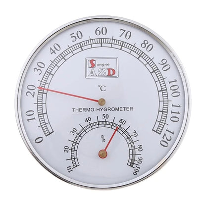 Sauna Room Thermometer & Hygrometer for Home Outdoor Offices High Silver