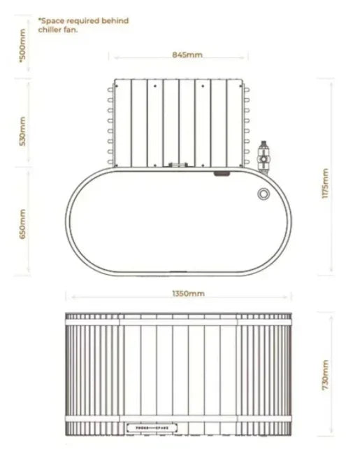Portable Wooden Cold Plunge Tub with Chiller